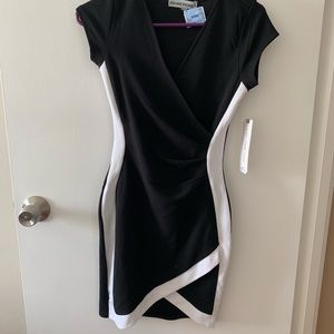 Black/White aligned dress